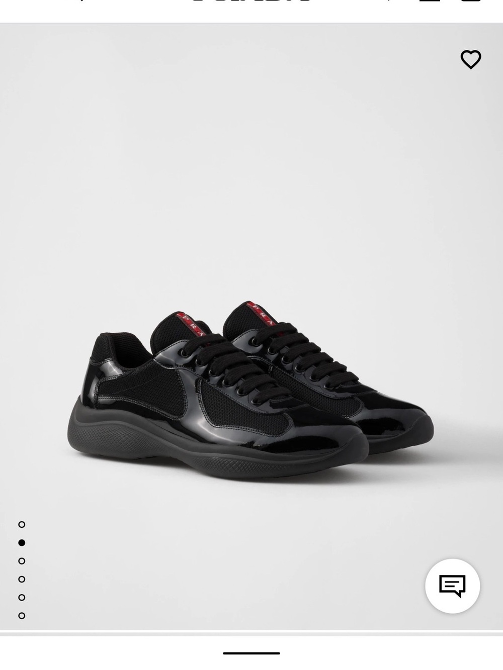Prada Black Glossy Mesh Low-Top Sneakers